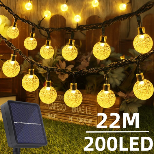 GlowVine™ Solar LED String Lights — Waterproof Outdoor Fairy Lights