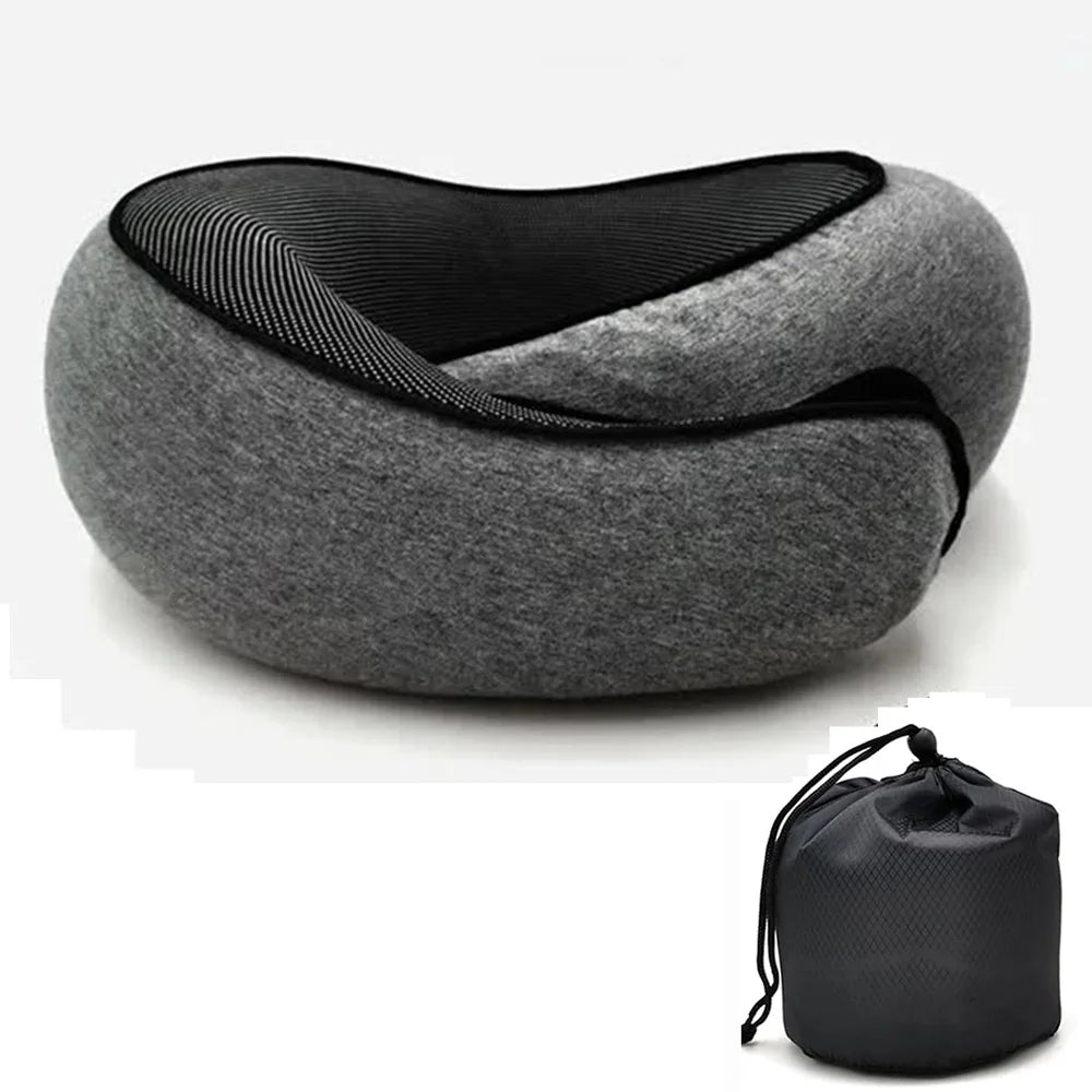 NapEase™ Memory Foam Travel Neck Pillow — U-Shaped Support