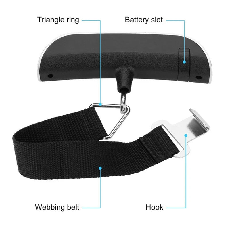 WeighRight™ Digital Luggage Scale — 110lb/50kg Portable Handheld