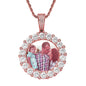 Customizable photoMen's Fashion Inlaid Exquisite Micro-dense Zircon Hip Hop Rock Party