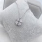 Love Heart Shaped Double Side Moonstone Magnetic Four Leaf Clover Good Pendant Necklace