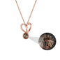 Personalized Photo Projection Necklace Sweet Crystal Rabbit Ears Pendant Necklaces