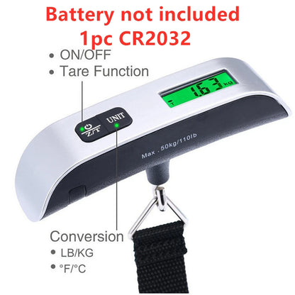 WeighRight™ Digital Luggage Scale — 110lb/50kg Portable Handheld