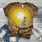 Women Summer Short Sleeve Digital 3D Cat Printed O-Neck Tops T Shirt Femme T-Shirts