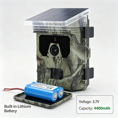 SolarWatch™ Solar-Powered Trail Camera — 12-Month Standby, No Wiring