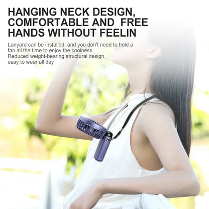 CoolBreeze™ Rechargeable Handheld Fan — 5-Speed Portable Cooling