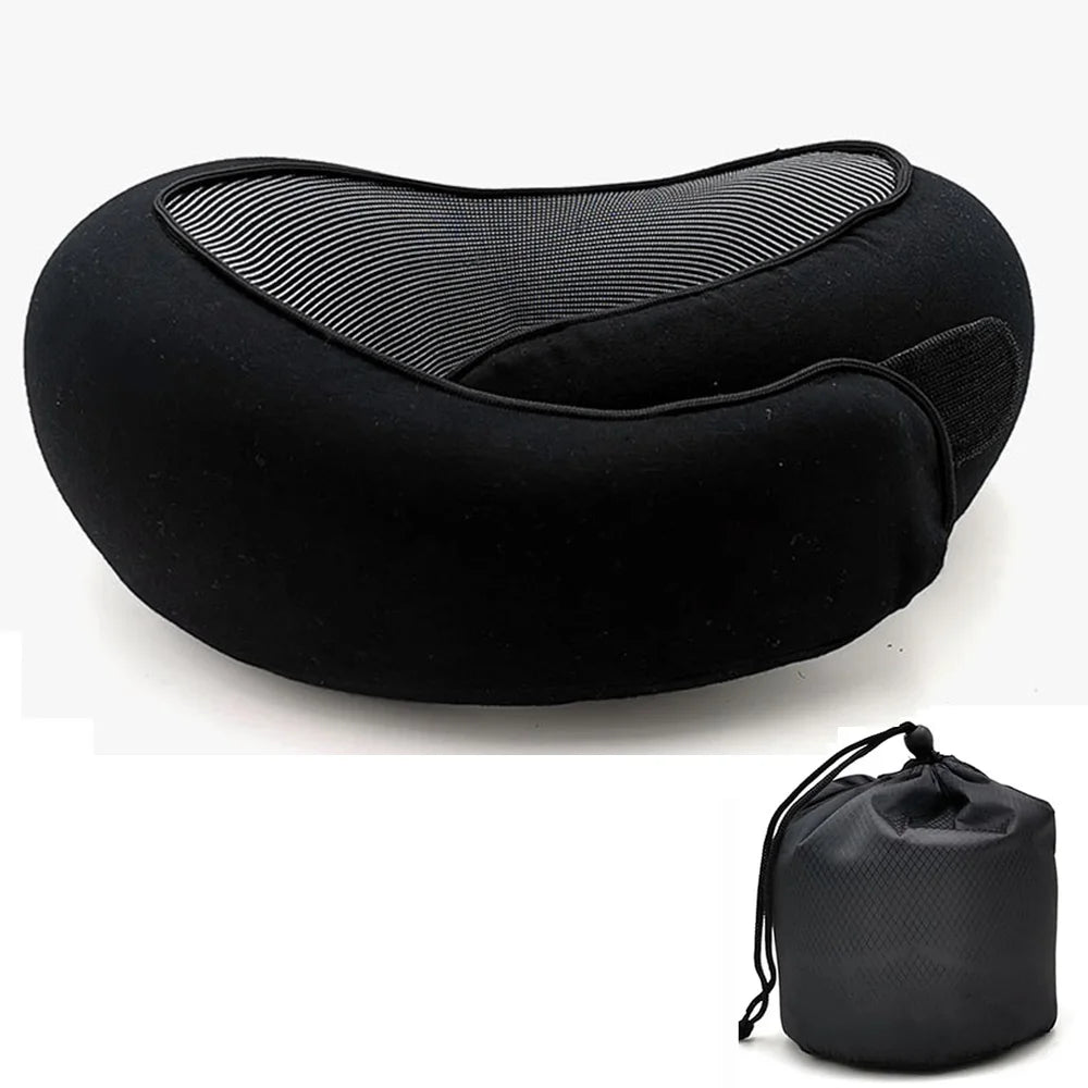 NapEase™ Memory Foam Travel Neck Pillow — U-Shaped Support