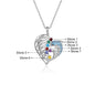 Delicate Dolphin 2-8 Name Necklace Customized Heart Pendant
