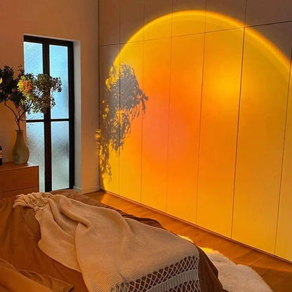 DuskGlow™ Sunset Projection Lamp — Multi-Angle Ambient Room Light
