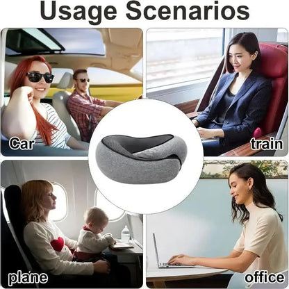 NapEase™ Memory Foam Travel Neck Pillow — U-Shaped Support
