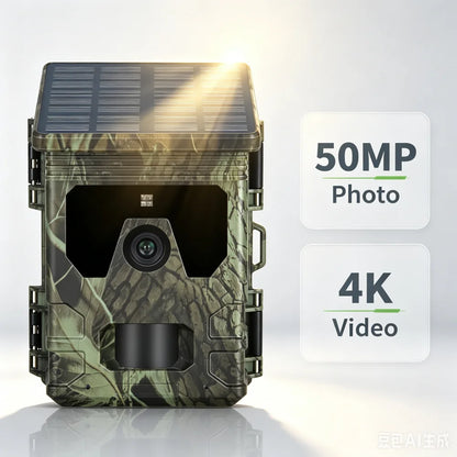 SolarWatch™ Solar-Powered Trail Camera — 12-Month Standby, No Wiring