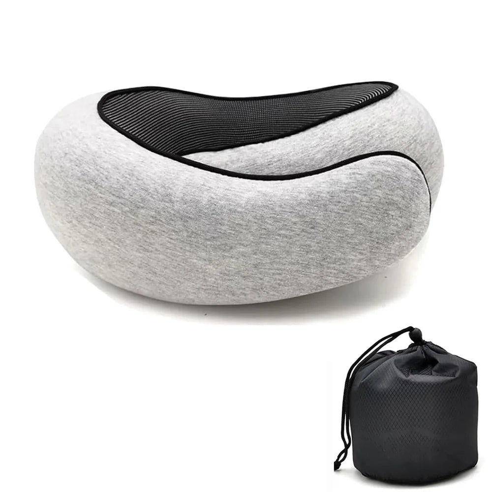 NapEase™ Memory Foam Travel Neck Pillow — U-Shaped Support