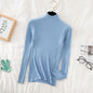 Pullover Ribbed Knitted Sweater Autumn Winter Clothes Women 2021 High Neck Long Sleeve