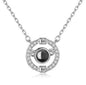 100 languages of love necklace Pendant to Express, Women Love Memory Projection Necklace