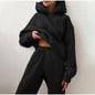 Tracksuit  Fleece Sweatshirts Two Piece Set Oversized Sports Hoodie Suit