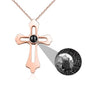 Personalized Custom Photo Name Cross Style Projection Necklace Pendant Necklaces